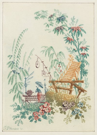 Ornamental Design from Nouvelle Suite de Cahiers Arabesques Chinois a l